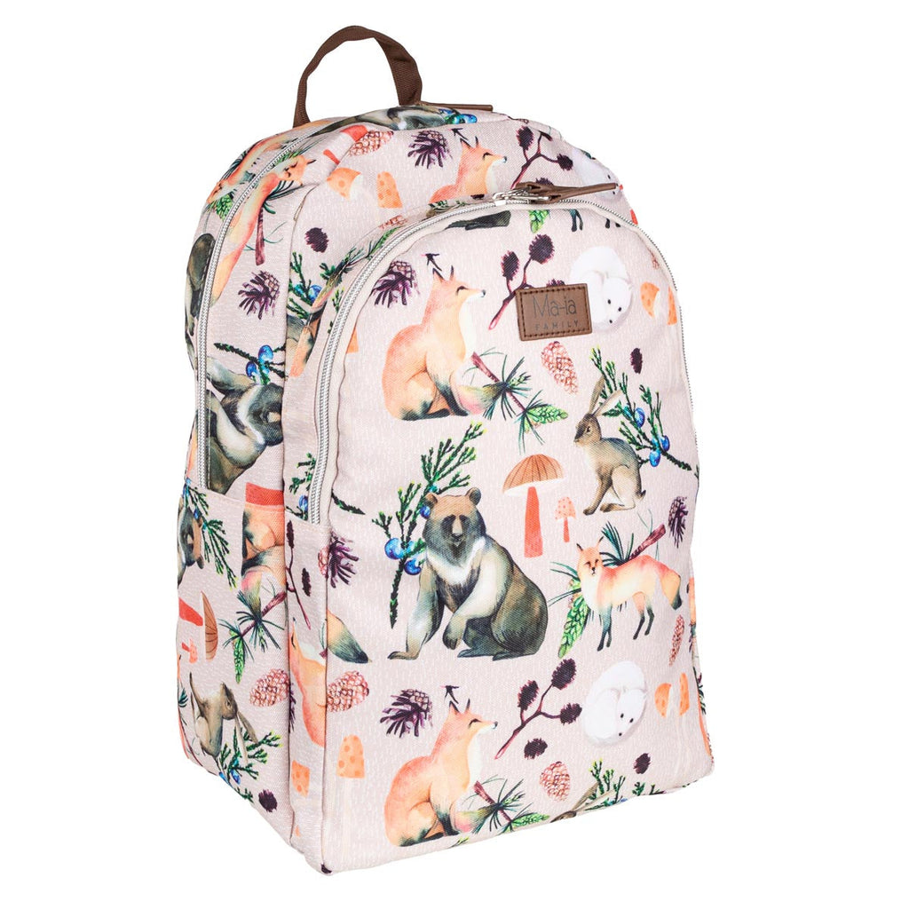 Fauna-reppu iso, beige