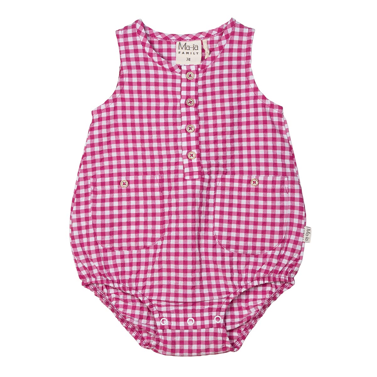 Ruutu-leikkipuku, pinkki